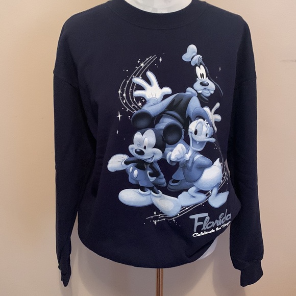 Disney World: Florida Gildan Large Navy Long Sleeve Character Sweatshirt - Picture 7 of 10
